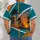 Teal Orange Palm Cityscape for Game Day and Tropical Sports Fans All-over Print Unisex T-shirt - 6