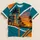 Teal Orange Palm Cityscape for Game Day and Tropical Sports Fans All-over Print Unisex T-shirt - 1