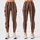 Vintage Bohemian Black And Rust Stripe Motifs For Everyday Casual And Studio Wear Leggings - 3