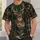 Deer Forest Plaid Hunting Scene for Camping Hiking and Rustic Outdoor Adventures All-over Print Unisex T-shirt - 5