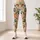 Muted Green Falling Leaves and Fine Branches for Relaxed Autumn Nature Lovers Outdoors Leggings - 4
