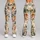 Muted Green Falling Leaves and Fine Branches for Relaxed Autumn Nature Lovers Outdoors Leggings - 9