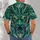 Teal Dragon Head Art for Fantasy Adventures and Everyday Wear All-over Print Unisex T-shirt - 6