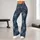 Indigo Gold Studded Rhombus Lattice for Y2K Streetwear and Night Out Style Leggings - 10