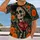 Day of the Dead Skeleton Musician with Floral Sombrero for Fiesta and Holiday Celebrations All-over Print Unisex T-shirt - 2