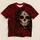 Crimson Sugar Skull and Roses for Day of the Dead Halloween Celebrations All-over Print Unisex T-shirt - 1
