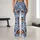 Distressed Indigo Denim and Tribal Patchwork for Y2K Streetwear and Festival Outfits Leggings - 10