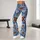 Distressed Indigo Denim and Tribal Patchwork for Y2K Streetwear and Festival Outfits Leggings - 11