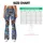 Distressed Indigo Denim and Tribal Patchwork for Y2K Streetwear and Festival Outfits Leggings - 7
