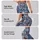 Distressed Indigo Denim and Tribal Patchwork for Y2K Streetwear and Festival Outfits Leggings - 2