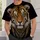 Realistic Tiger Face for Wildlife Fans, Outdoor Adventures and Everyday Style All-over Print Unisex T-shirt - 5