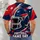Football Helmet Red Navy Game Day Spirit for Youth Fans on Stadium Saturdays and Tailgates All-over Print Unisex T-shirt - 6