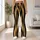 Black And Camel Vertical Stripes For Retro Streetwear And Everyday Y2K Looks For Women Leggings - 12