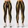 Black And Camel Vertical Stripes For Retro Streetwear And Everyday Y2K Looks For Women Leggings - 3