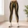 Black And Camel Vertical Stripes For Retro Streetwear And Everyday Y2K Looks For Women Leggings - 4
