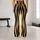 Black And Camel Vertical Stripes For Retro Streetwear And Everyday Y2K Looks For Women Leggings - 10