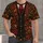 Autumn Pumpkin Maple Leaf Faux Blazer Look for Thanksgiving Gatherings and Fall Events All-over Print Unisex T-shirt - 4