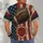 Retro American Flag Football Style for Game Day, Tailgating and Casual Weekend Wear All-over Print Unisex T-shirt - 6