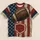 Retro American Flag Football Style for Game Day, Tailgating and Casual Weekend Wear All-over Print Unisex T-shirt - 1