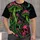 Neon Mushroom Skulls for Alternative Nightlife and Halloween Style Fans All-over Print Unisex T-shirt - 4