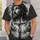 Monochrome Christ Portrait and Crucifixion Scene for Christian Faith and Worship All-over Print Unisex T-shirt - 5