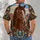 Chestnut Horse Western Ranch Style for Trail Riding and Everyday Country Wear All-over Print Unisex T-shirt - 6