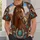 Chestnut Horse Western Ranch Style for Trail Riding and Everyday Country Wear All-over Print Unisex T-shirt - 5