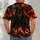 Hellfire Three-Wolf Scene for Halloween Hiking and Hunting Outdoor Enthusiasts All-over Print Unisex T-shirt - 4