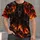 Hellfire Three-Wolf Scene for Halloween Hiking and Hunting Outdoor Enthusiasts All-over Print Unisex T-shirt - 1