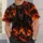 Hellfire Three-Wolf Scene for Halloween Hiking and Hunting Outdoor Enthusiasts All-over Print Unisex T-shirt - 6
