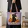 Black Cat Witch Hat and Pumpkin Halloween Travel Companion for Cozy Autumn Getaways Quilted Tote Bag - 4