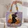 Black Cat Witch Hat and Pumpkin Halloween Travel Companion for Cozy Autumn Getaways Quilted Tote Bag - 5