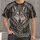 Nordic Wolf and Interlaced Knotwork for Rugged Outdoor Heritage and Winter Adventure All-over Print Unisex T-shirt - 1