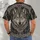 Nordic Wolf and Interlaced Knotwork for Rugged Outdoor Heritage and Winter Adventure All-over Print Unisex T-shirt - 4