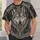 Nordic Wolf and Interlaced Knotwork for Rugged Outdoor Heritage and Winter Adventure All-over Print Unisex T-shirt - 6