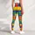 Primary Color Studded Mosaic for Playful Weekends and Creative Everyday Style for Women Leggings - 5