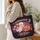 Pink Ghost and Pumpkin Summerween Picnic Gift for Spooky Summer Beach Celebrations Quilted Tote Bag - 3