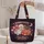 Pink Ghost and Pumpkin Summerween Picnic Gift for Spooky Summer Beach Celebrations Quilted Tote Bag - 5