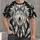 White Wolf Feathered Crown Art for Nature Lovers and Winter Wilderness Style All-over Print Unisex T-shirt - 1