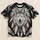 White Wolf Feathered Crown Art for Nature Lovers and Winter Wilderness Style All-over Print Unisex T-shirt - 5
