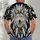 White Wolf Feathered Crown Art for Nature Lovers and Winter Wilderness Style All-over Print Unisex T-shirt - 4