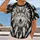 White Wolf Feathered Crown Art for Nature Lovers and Winter Wilderness Style All-over Print Unisex T-shirt - 2