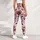 Burgundy And Rose Garden Florals For Weekend Outings And Everyday Style For Women Leggings - 4