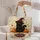 Black Cat in Witch Hat with Pumpkins for Spooky Autumn Halloween and Cat Lovers Quilted Tote Bag - 5