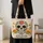 Sugar Skull Marigolds for Day of the Dead Celebrations and Autumn Outings Quilted Tote Bag - 4