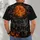 Halloween Haunted Cemetery Moonlit Night Scene for Autumn Parties and Gothic Style Lovers All-over Print Unisex T-shirt - 4