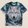 Blue-Eyed Arctic Wolf in Snowy Forest for Winter Outdoor Adventures All-over Print Unisex T-shirt - 5