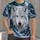 Blue-Eyed Arctic Wolf in Snowy Forest for Winter Outdoor Adventures All-over Print Unisex T-shirt - 1