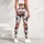 Ivory Rose And Botanical Blooms For Relaxed Weekend Outings And Everyday Style For Women Leggings - 5