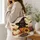 Witch Hat Black Cat and Pumpkins for Spooky Autumn Nights and Halloween Gift Giving Quilted Tote Bag - 3